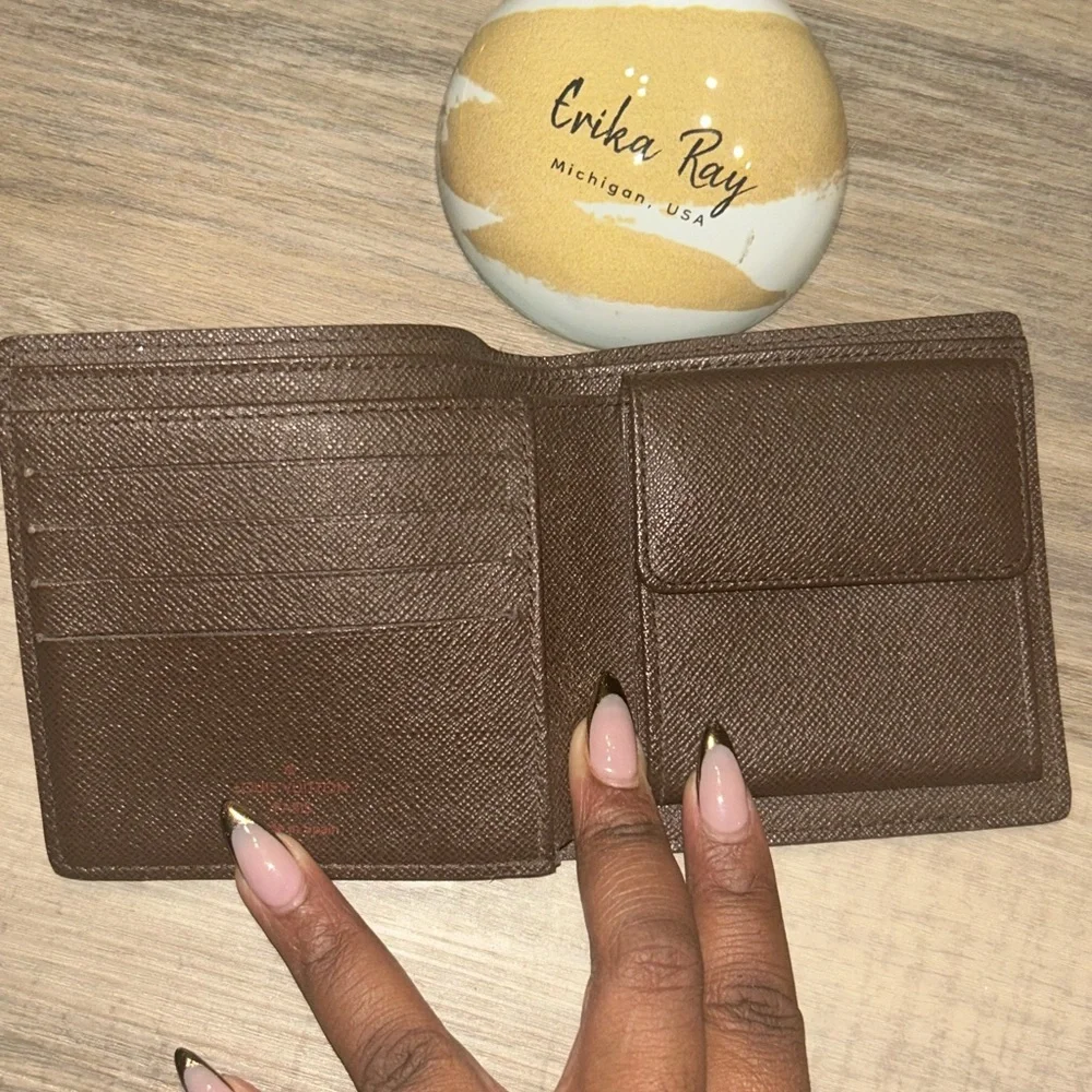 Louis Vuitton Brown Damier Ebene‎ Bifold Wallet